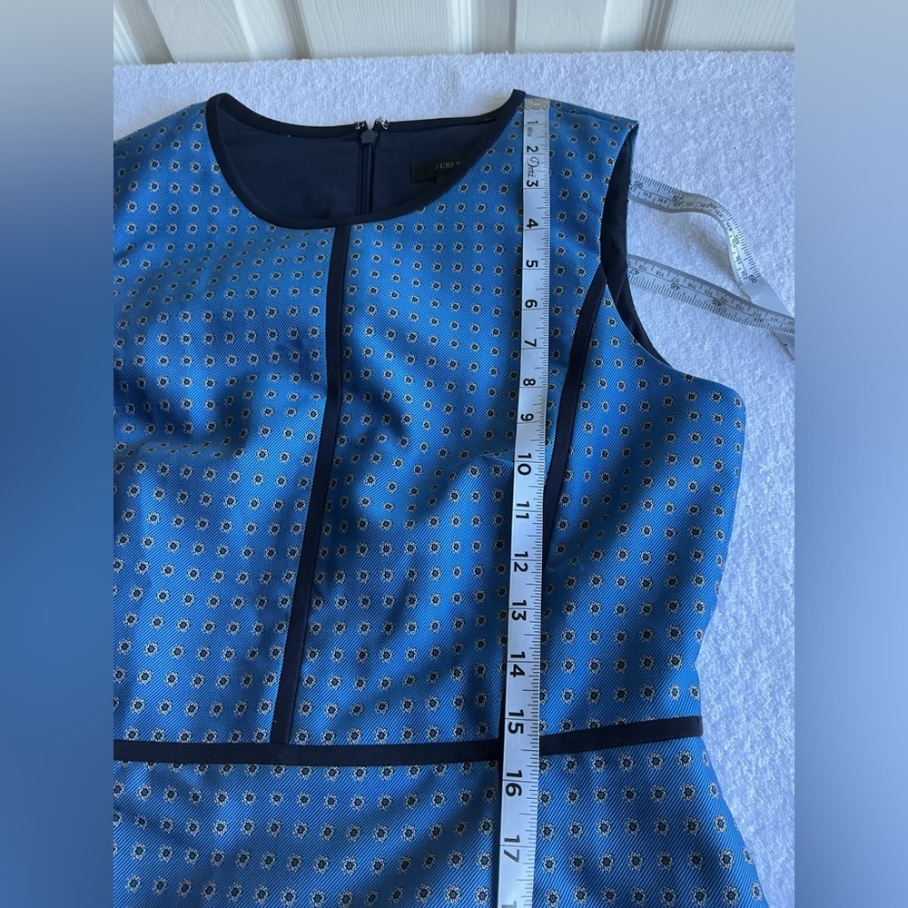 J. Crew Blue Mini Dress with Black Trim - Picture 11 of 14